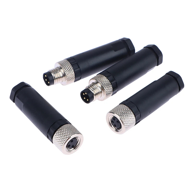 M8 Waterproof Sensor Connector 3/4 Pin Male Female Plug Industrial Connector PRIMED
