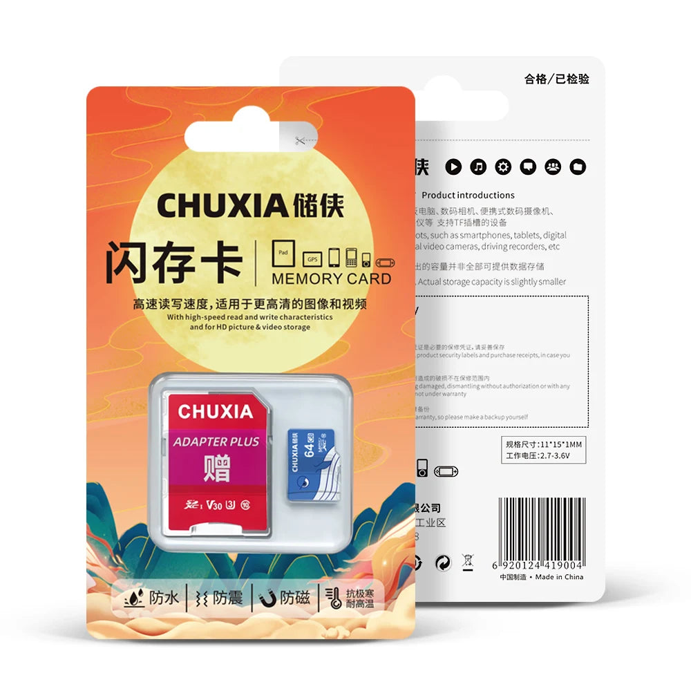 CHUXIA Micro SD Card Class 10 U3 A2 – 16GB to 256GB Micro SD Memory Card PRIMED
