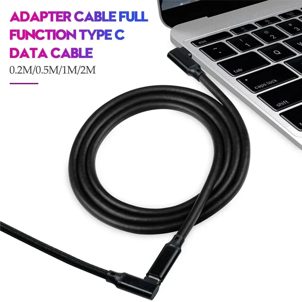 Hannord USB-C 90° Elbow Cable 100W 20Gbps VR Link Extension USB-C Extension Cable PRIMED