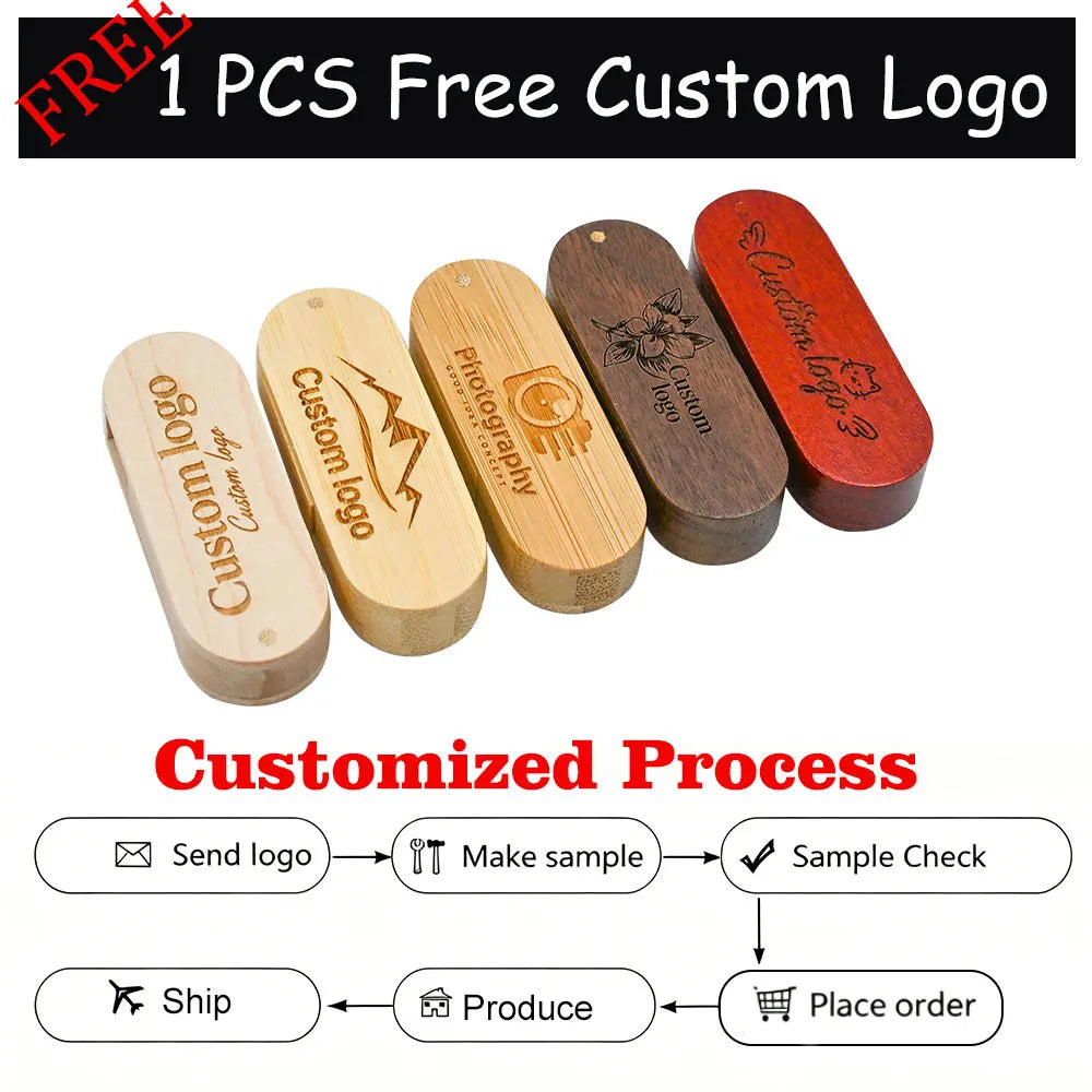 Wooden USB 3.0 Flash Drive 4GB–64GB | Custom Logo Gift Wooden USB Flash Drive PRIMED