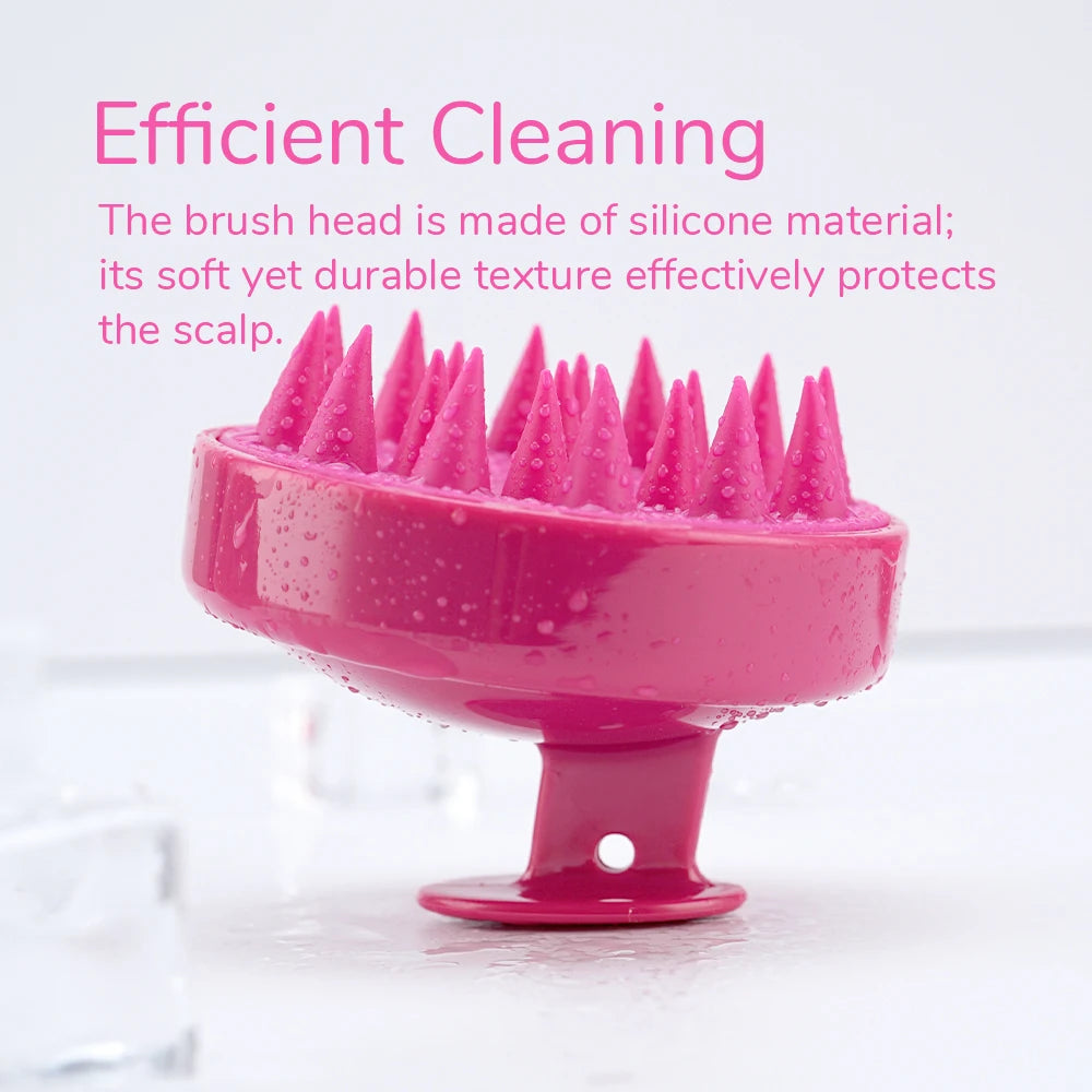 Silicone Scalp Massage Hair Washing Brush – Wet & Dry Scalp Massage Brush PRIMED