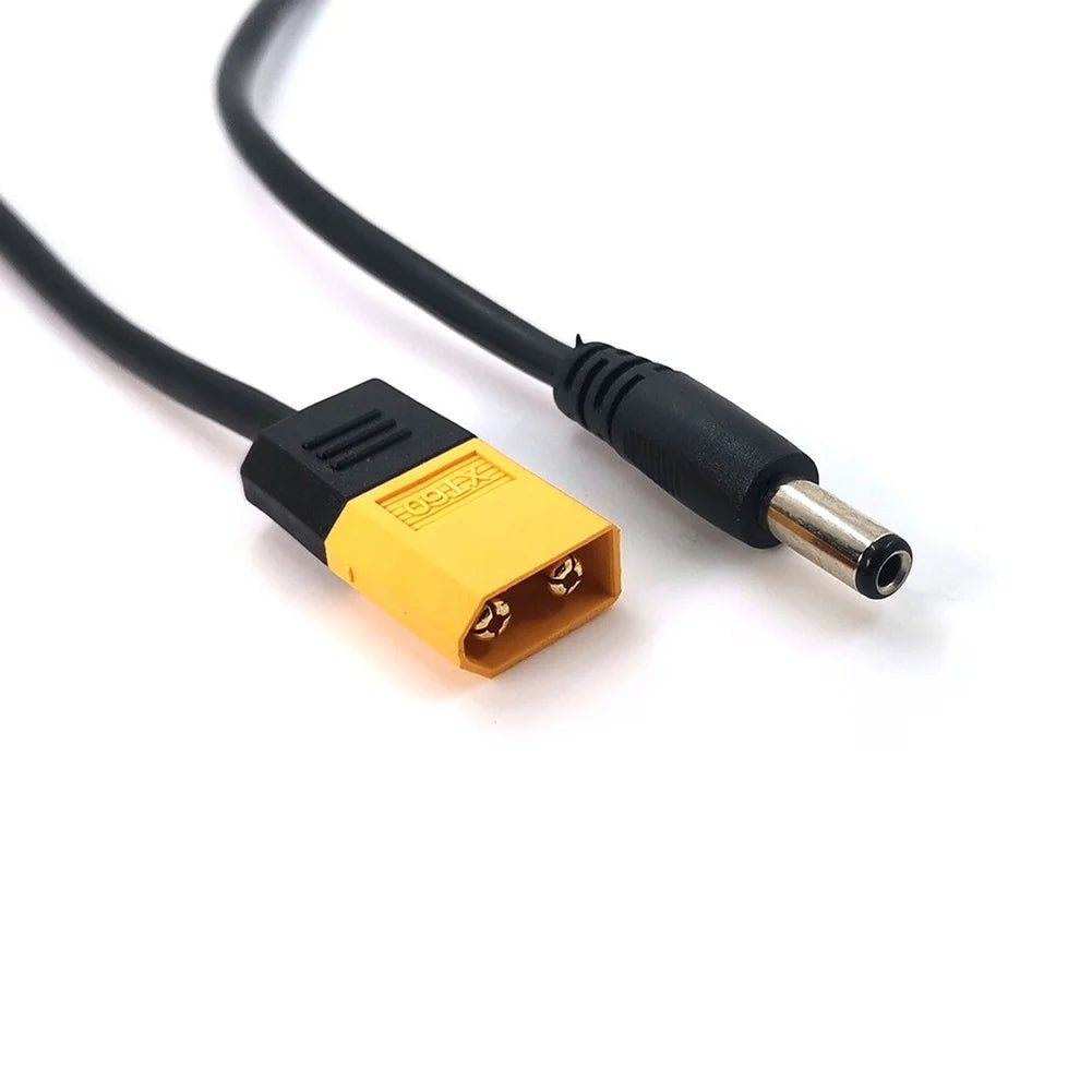 XT60 to DC 5.5x2.5mm Right Angle Adapter Cable 0.5m RC