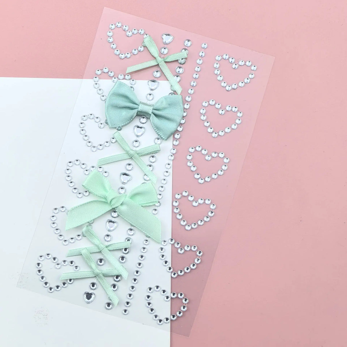 Rhinestone Ribbon Bow Face Stickers – DIY Temporary Tattoo Makeup
