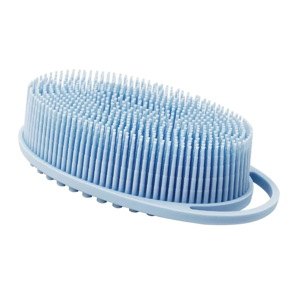 Silicone Shower Brush – Body Scrub & Scalp Massager Shower Scrub Brush PRIMED GJ11-blue-02