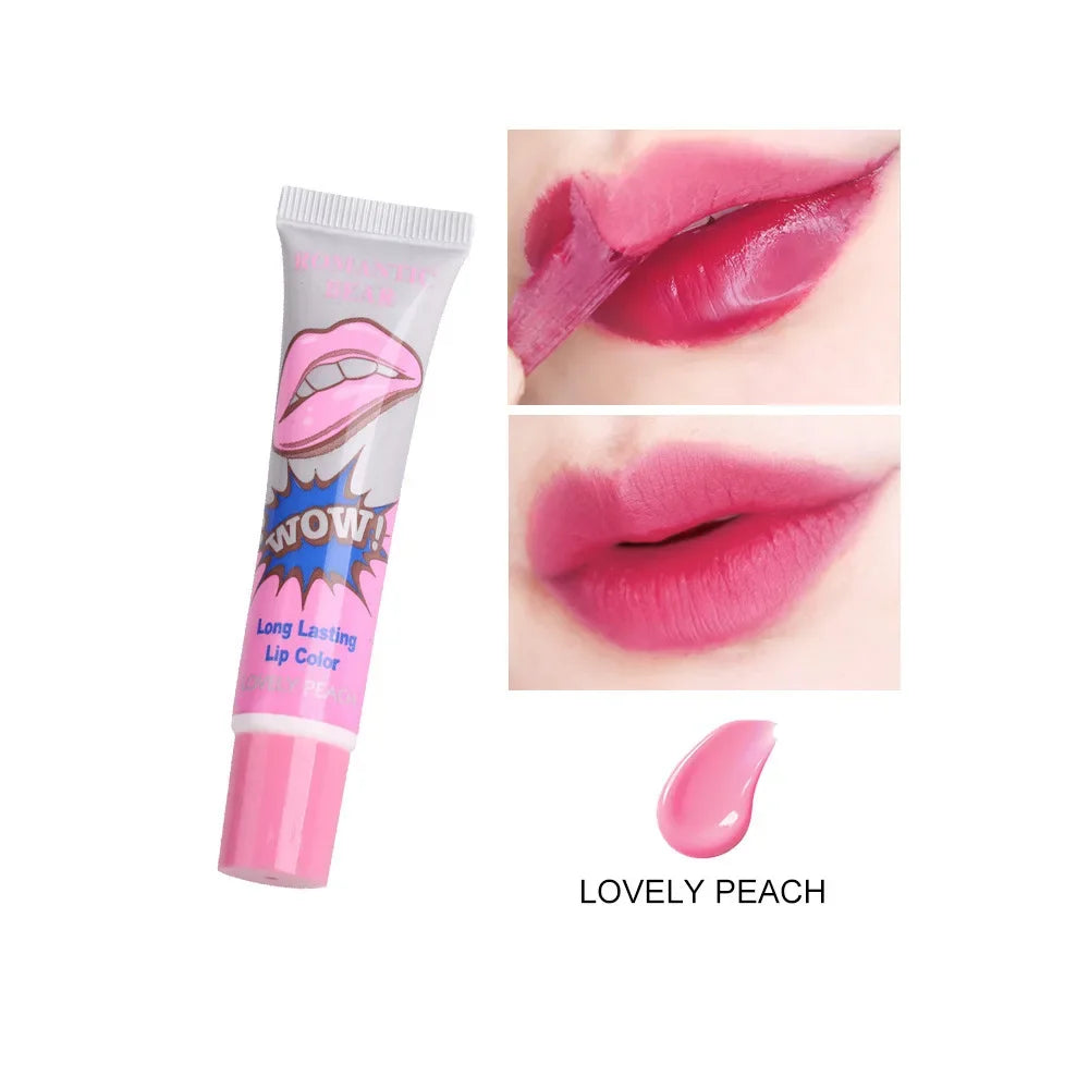 Peel-Off Liquid Lip Tint – 6 Colors Waterproof Matte Gloss Peel-Off Lip Tint PRIMED 04 Lovely Peach