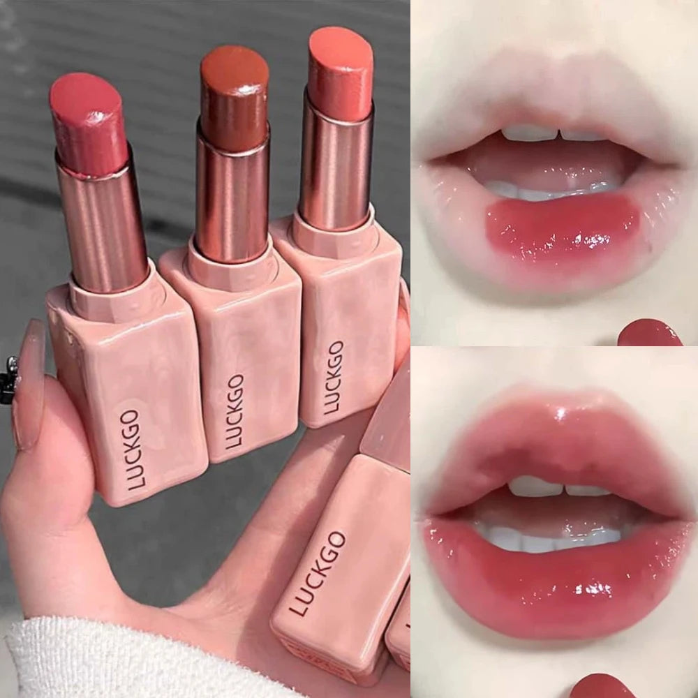 Rose Mirror Jelly Lipstick – Nude Moisturizing Lip Tint & Gloss