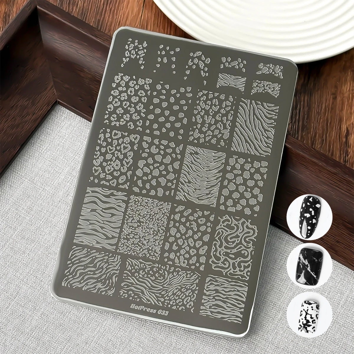Vintage Lace Nail Stamping Plate – Flowers, Bow & Lace Art