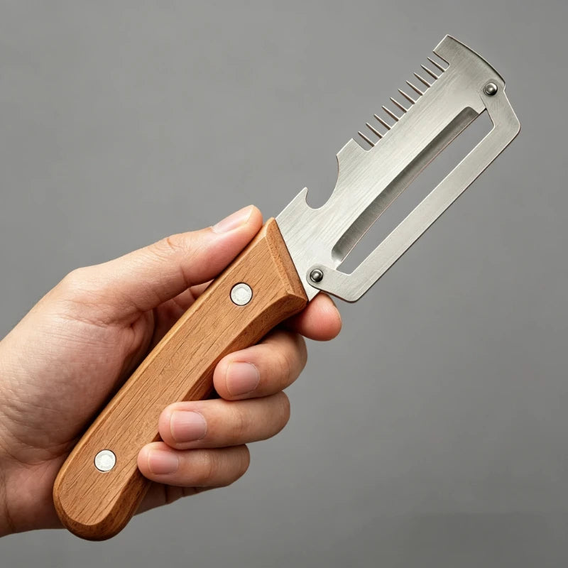 Wooden Handle Vegetable Peeler – Sharp Stainless Steel Blade