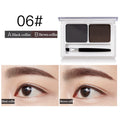 2-Color Waterproof Eyebrow Powder Palette with Brush Eyebrow Powder Palette PRIMED 06-4g