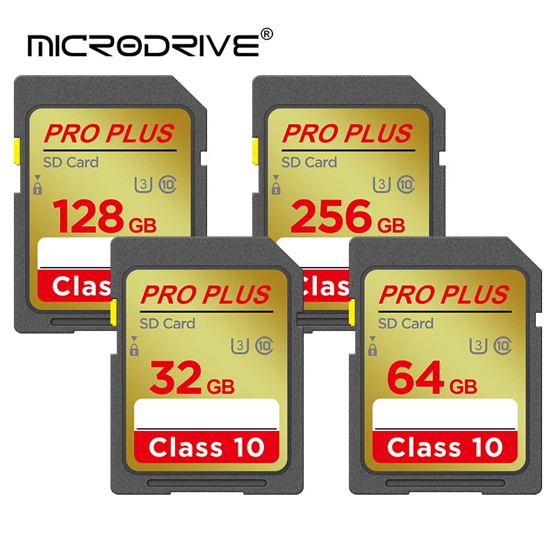 MicroDrive SD Card 32GB–256GB Class 10 U3 4K Memory Card SD Memory Card PRIMED