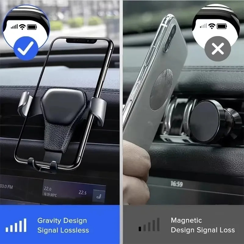 Gravity Car Phone Holder – Air Vent Mount for 4.7–6.5" Phones Car Phone Mount PRIMED
