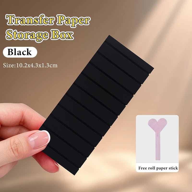 10-Compartment Nail Transfer Paper Storage Box – 7 Colors
