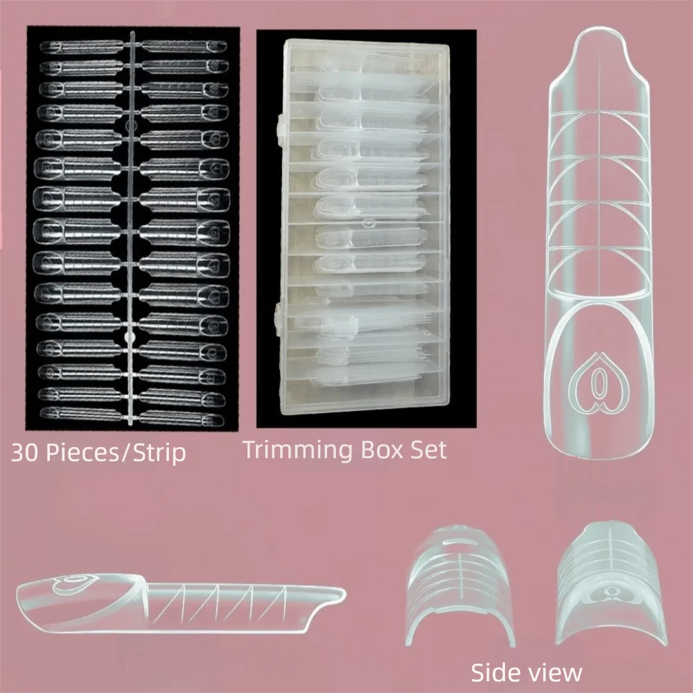 Reusable Clear Nail Extension Forms 75/150Pcs – 15 Sizes