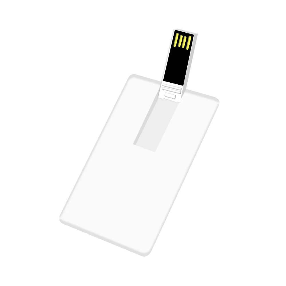 Custom Logo Credit Card USB Flash Drive 4GB–128GB | JASTER USB Flash Drive PRIMED 16GB WHITE CN