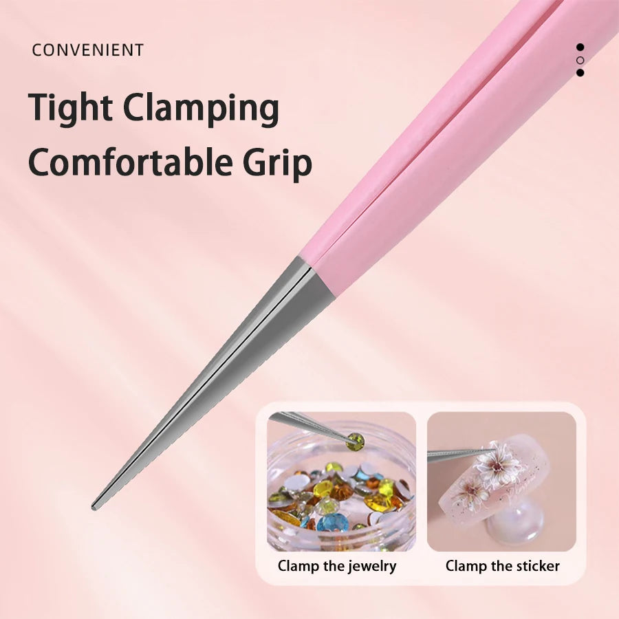 Double-Ended Nail Art Tweezers – Rhinestone Picker & Craft Tool