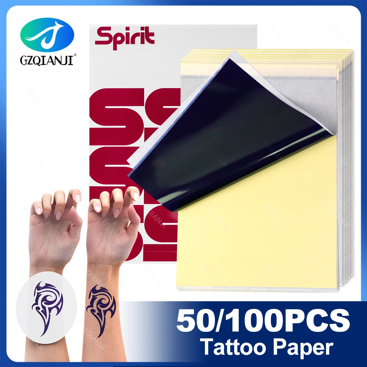 A4 Tattoo Stencil Transfer Paper – 4-Layer Thermal Sheets 50/100 Tattoo Transfer Paper PRIMED 10pcs