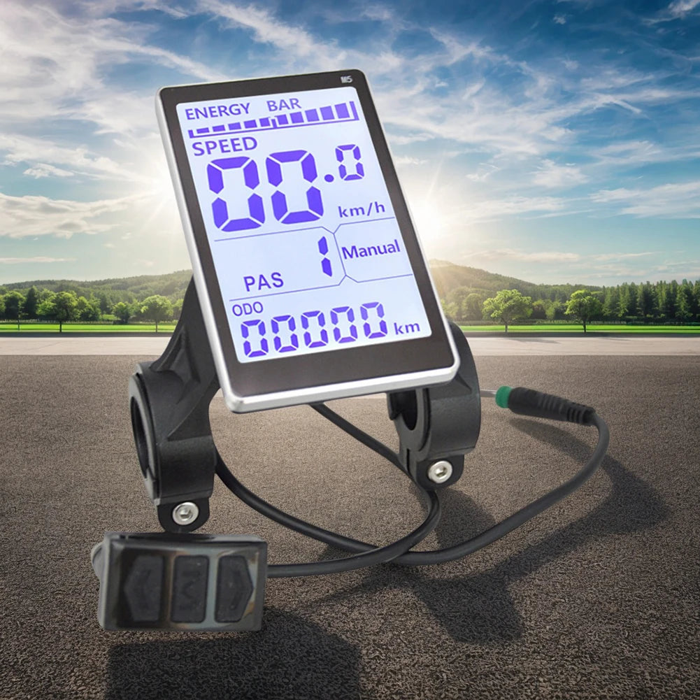 E-Bike LCD Display 24-48V Waterproof Scooter Panel Screen E-Bike LCD Display PRIMED