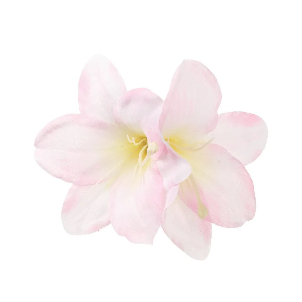 Lily Flower Duckbill Hair Clip | Bohemian Double Flower Floral Hair Clip PRIMED Light Pink