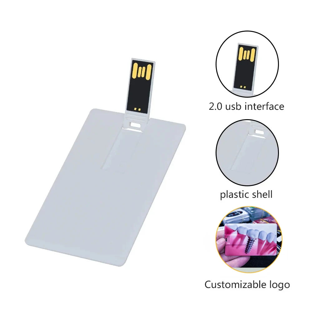 20-Pack Custom Logo Credit Card USB Flash Drives 4–64GB USB Flash Drive PRIMED