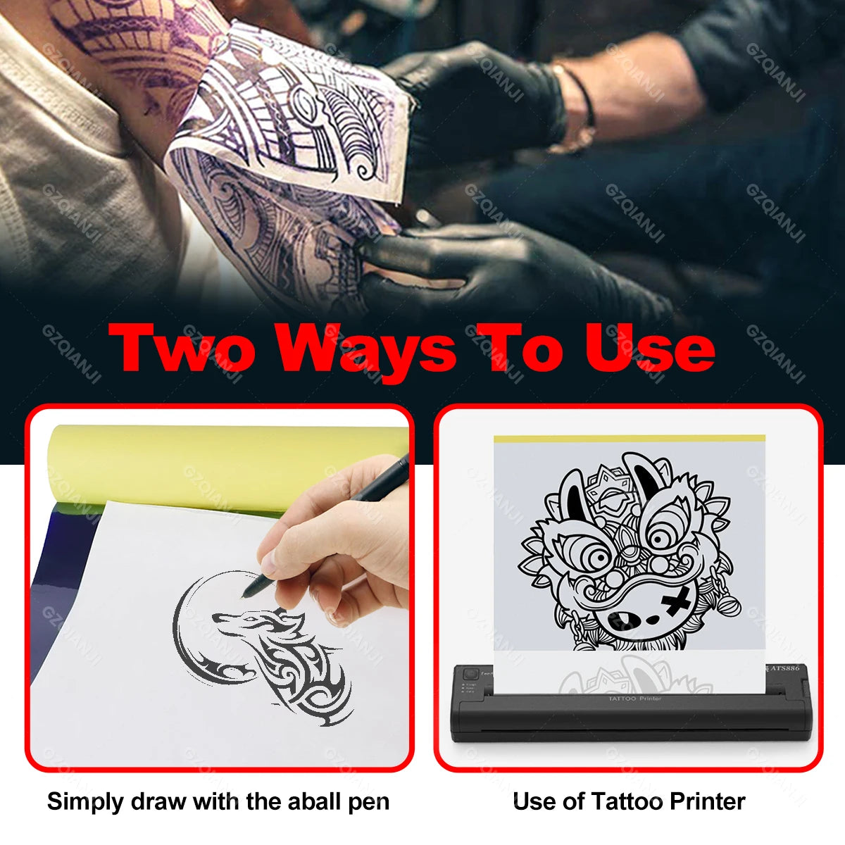 A4 Tattoo Stencil Transfer Paper – 4-Layer Thermal Sheets 50/100 Tattoo Transfer Paper PRIMED
