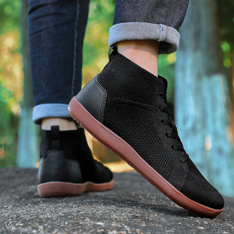 LETCOMFIT Mid Top Barefoot Shoes | Wide Toe Box Zero Drop Minimalist Barefoot Sneakers PRIMED