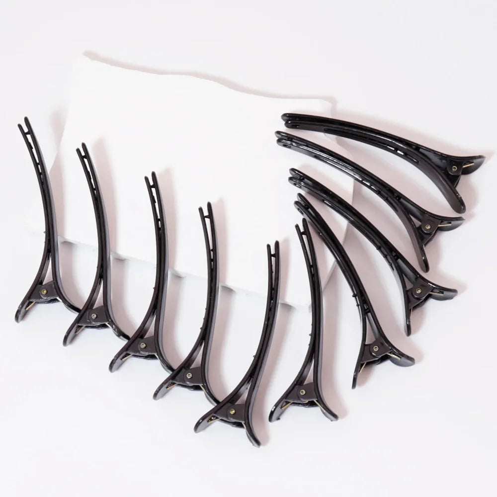 10-Pack Anti-Slip Plastic Duckbill Hair Clips for All Hair Types