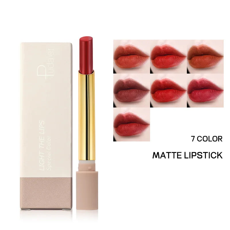 Pudaier 16 Color Velvet Matte Lipstick – Waterproof Nude Lip