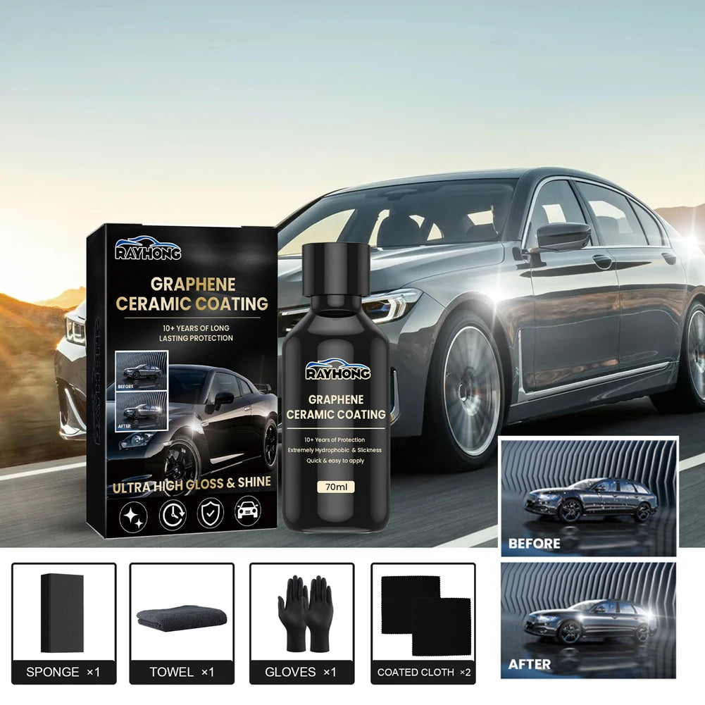 70ml Graphene Ceramic Coating – Hydrophobic Car Paint Protection Ceramic Car Coating PRIMED