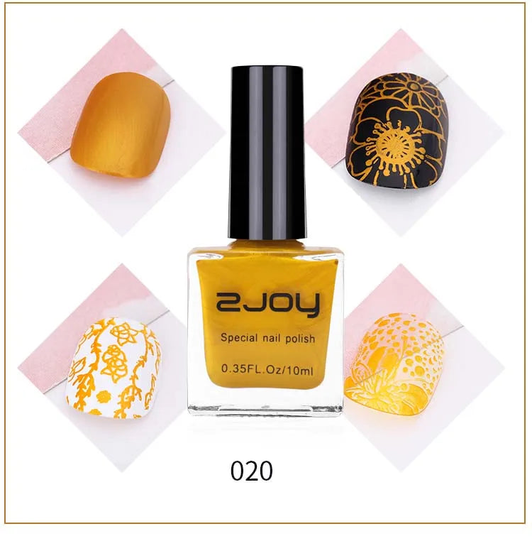 UV LED Stamping Gel Nail Polish 10ml | Vivid Nail Art Lacquer