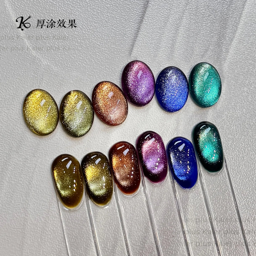 Cat Eye Magnetic Gel Polish – Amber Red Glitter Nail Gel 5ml