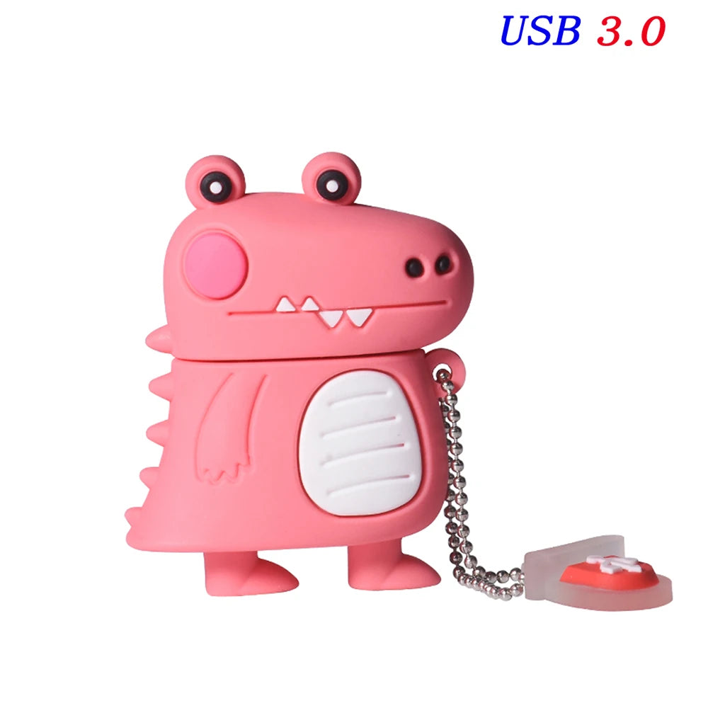 JASTER Cute Cartoon USB Flash Drive 8GB–64GB | Cat & Fox USB Flash Drive PRIMED PURPLE 64 GB