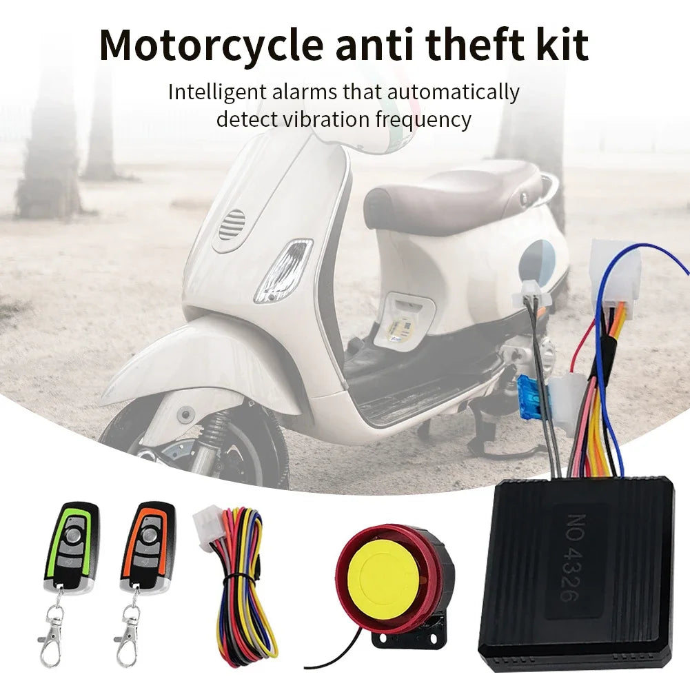 12V Motorcycle Anti-Theft Alarm System with Remote Control Motorcycle Security Alarm PRIMED
