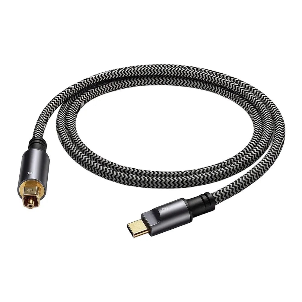 USB-C to Optical Audio Cable 96kHz/24bit Braided Adapter