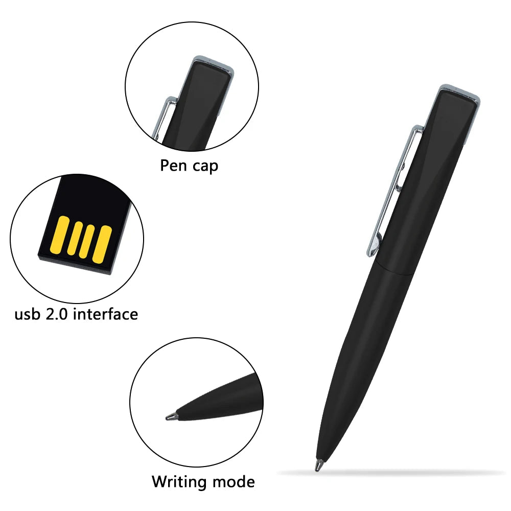 Ballpoint Pen USB Flash Drive 8–64GB | Metal Memory Stick Gift USB Flash Drive Pen PRIMED
