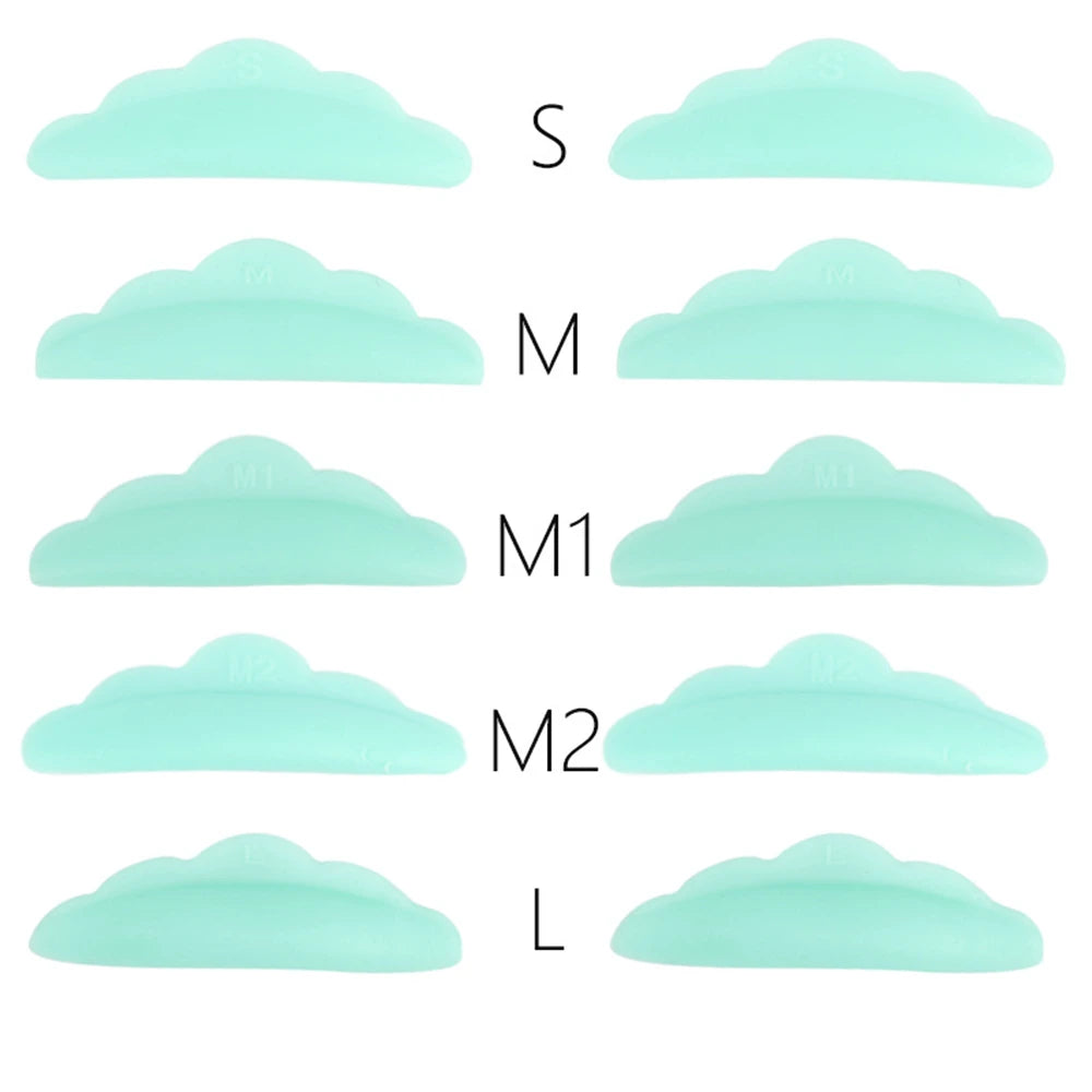 5 Pairs Silicone Lash Lift Perm Pads | Eyelash Extension Tool Lash Lift Pads PRIMED green