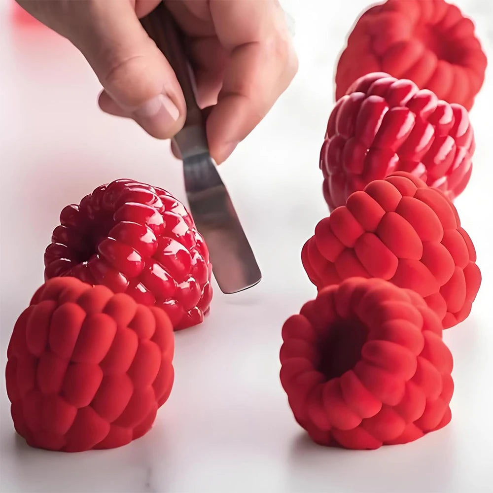 6-Cavity 3D Raspberry Silicone Mold for Mousse & Desserts Silicone Baking Mold PRIMED