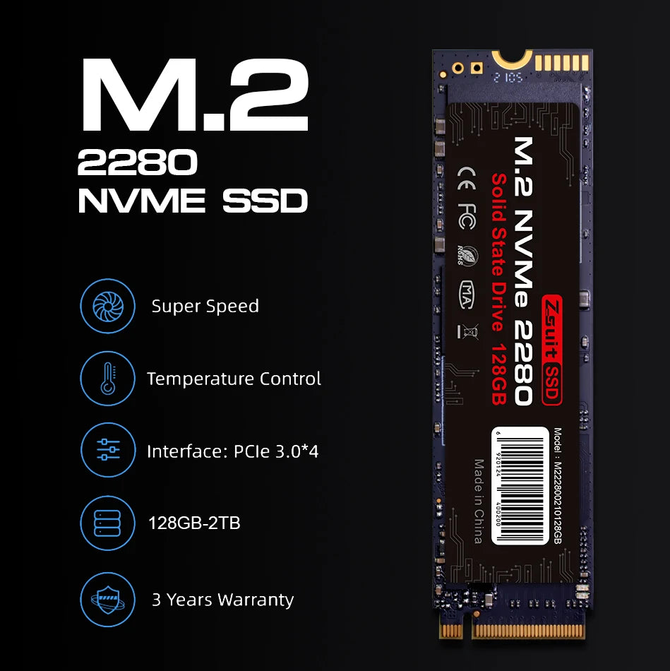 Z-Suite 512GB NVMe M.2 SSD PCIe 3.0 Internal Drive | M.2 2280