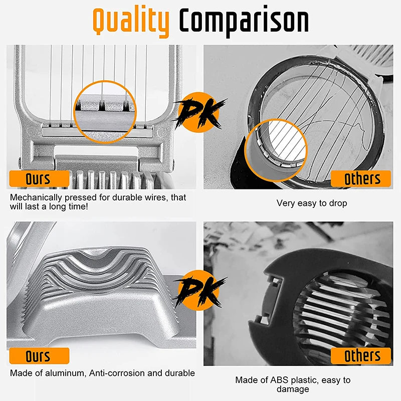 LMETJMA Stainless Steel Egg Slicer & Multi-Food Cutter JT188 Egg Slicer PRIMED