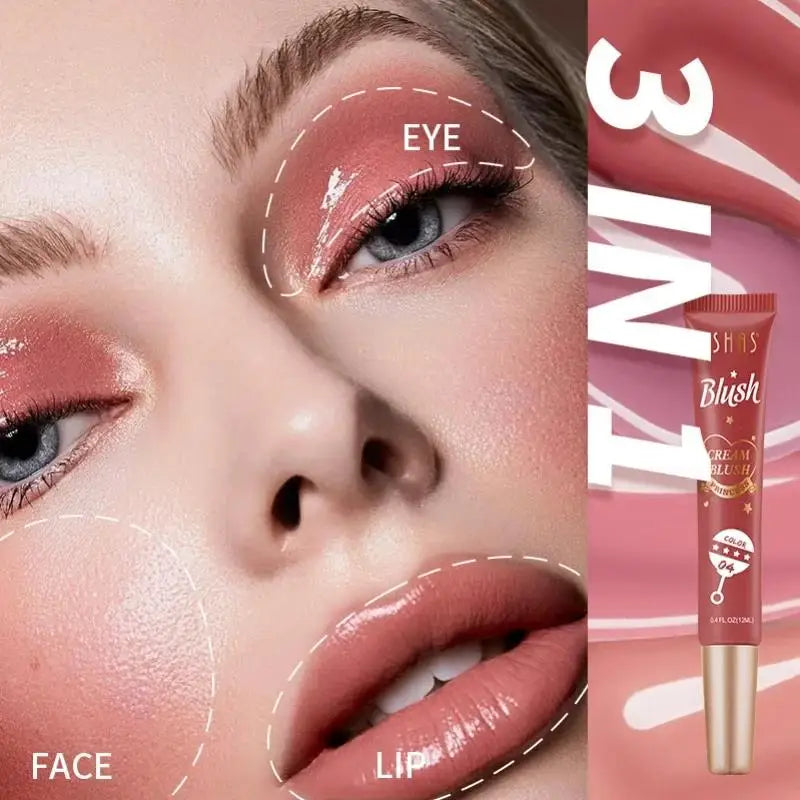 USHAS Liquid Blush Cream – Cheeks, Eyes & Lips Multi-Use