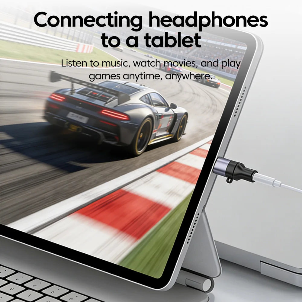 USB-C to 3.5mm DAC Audio Adapter – iPhone 15/16/17 & Samsung Audio Adapter PRIMED
