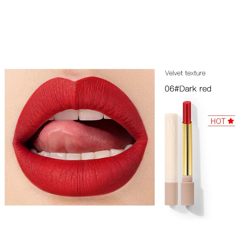 Pudaier 16 Color Velvet Matte Lipstick – Waterproof Nude Lip