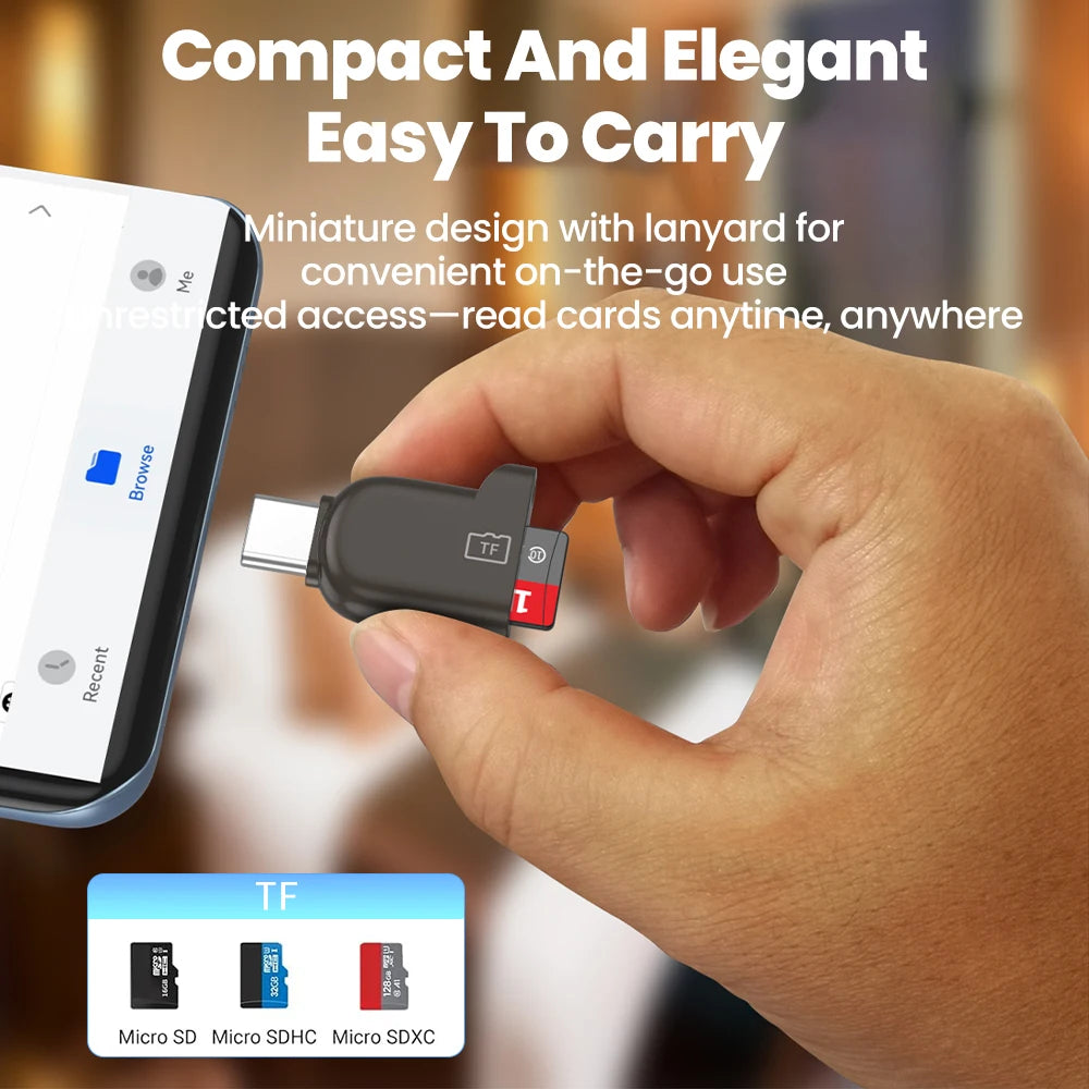 USB-C to MicroSD Card Reader USB 3.0 High-Speed Adapter USB-C Card Reader PRIMED
