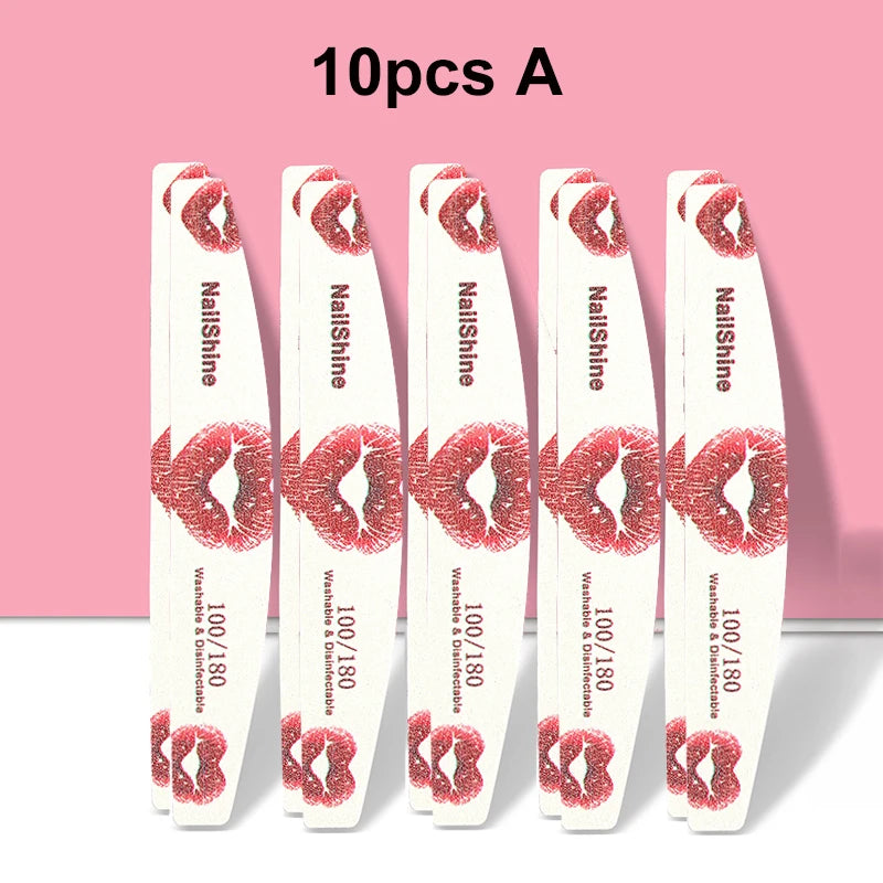 Professional Nail Files 100/180 Grit Buffer Block – 3/5/10 Pack