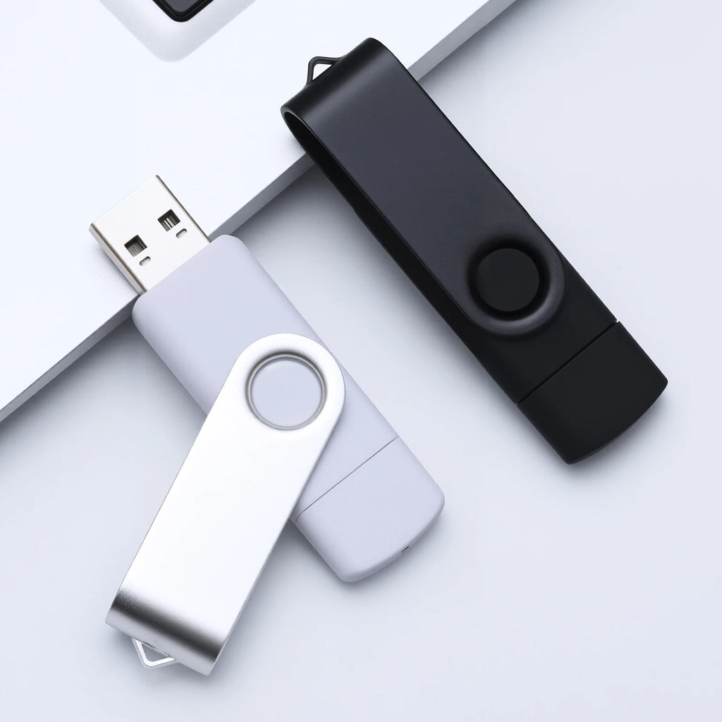 Custom Logo USB Flash Drive Type-C & USB 2.0 Gift Box USB Flash Drive PRIMED