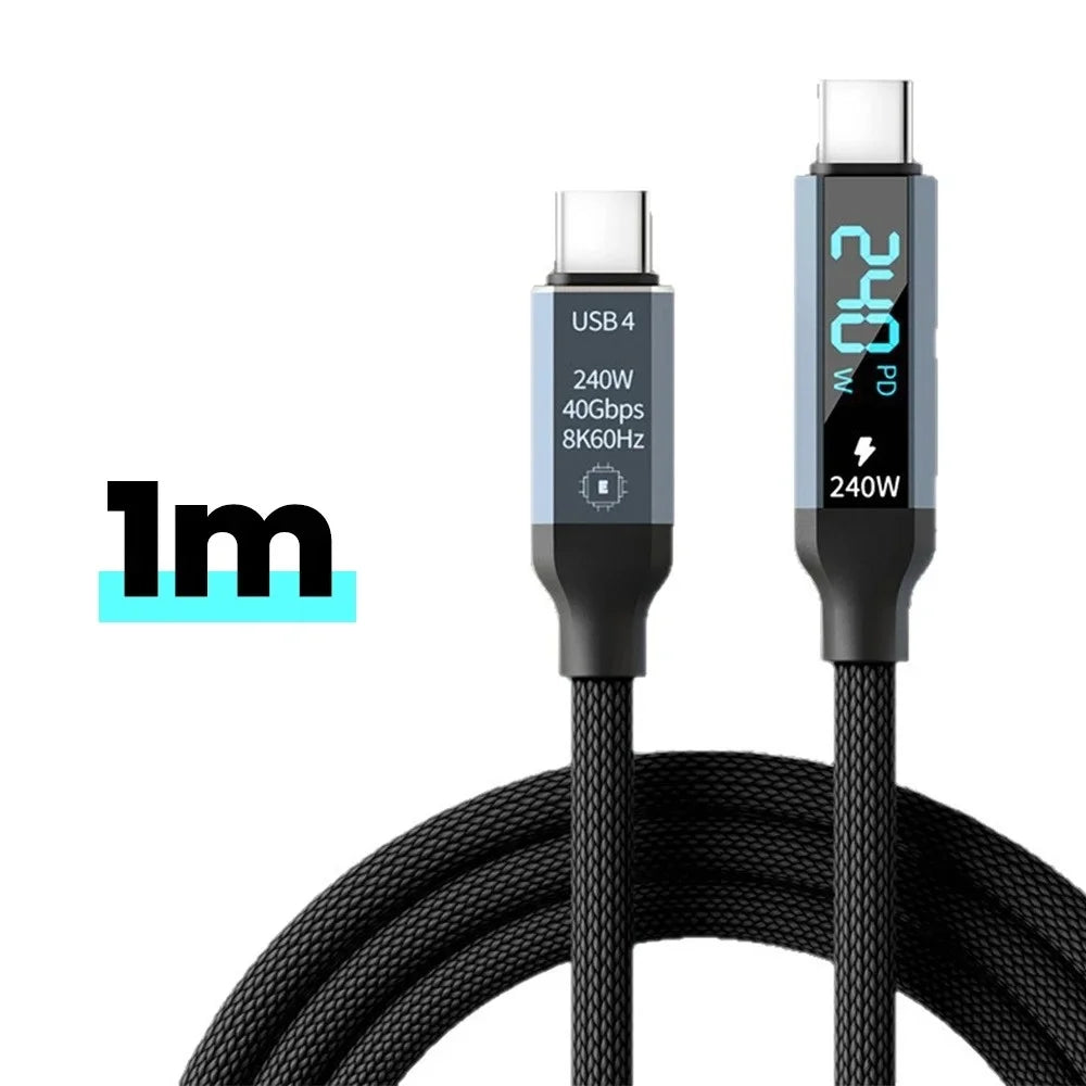 USB-C to USB-C Fast Charging Cable USB4 Digital Display PD 5A USB-C Charging Cable PRIMED 1M