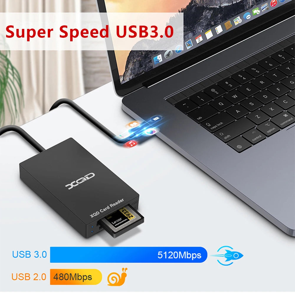 USB-C XQD & SD Card Reader USB 3.0 – 5Gbps Fast Transfer Memory Card Reader PRIMED