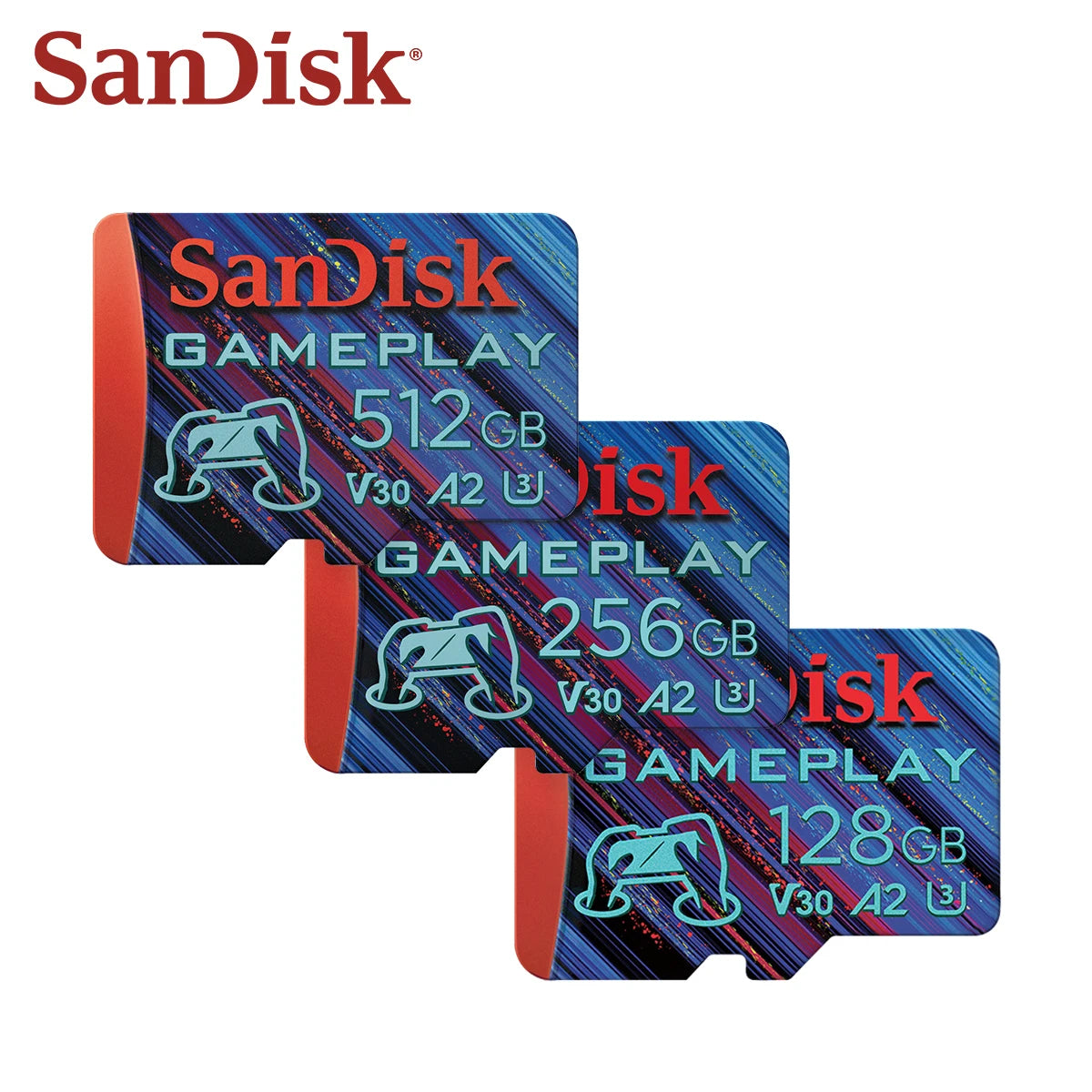 SanDisk Gameplay microSD Card 128GB–512GB | U3 V30 A2 Gaming Gaming Memory Card PRIMED
