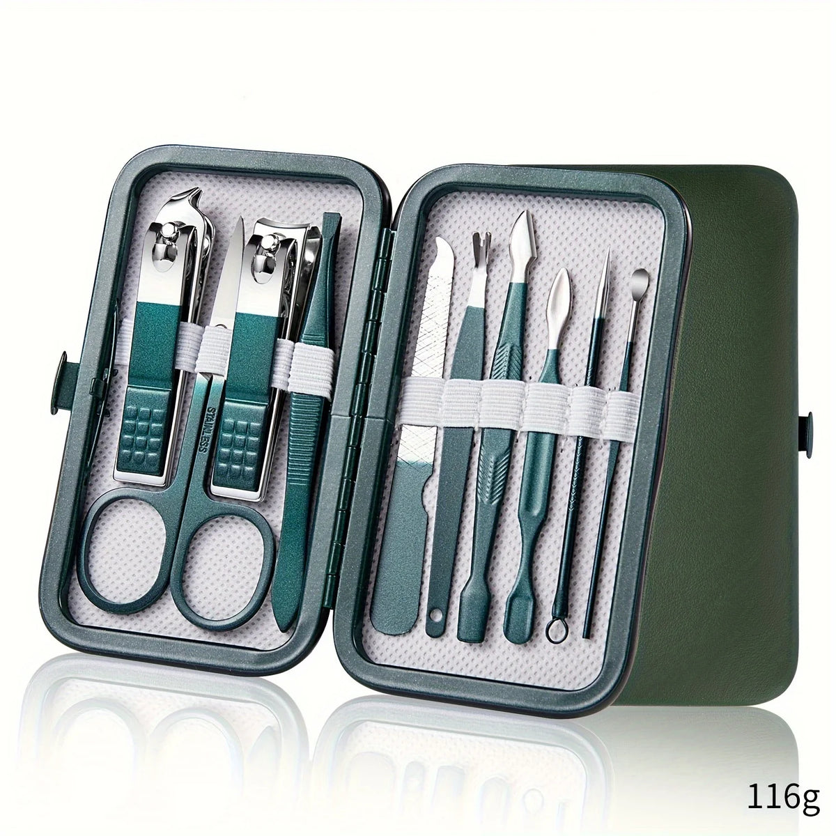 Stainless Steel Nail Care Kit – Manicure & Pedicure Set + Case Nail Care Kit PRIMED SET086-10pcs set