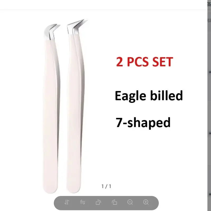 Stainless Steel Eyelash Tweezers for Lash Extension Grafting