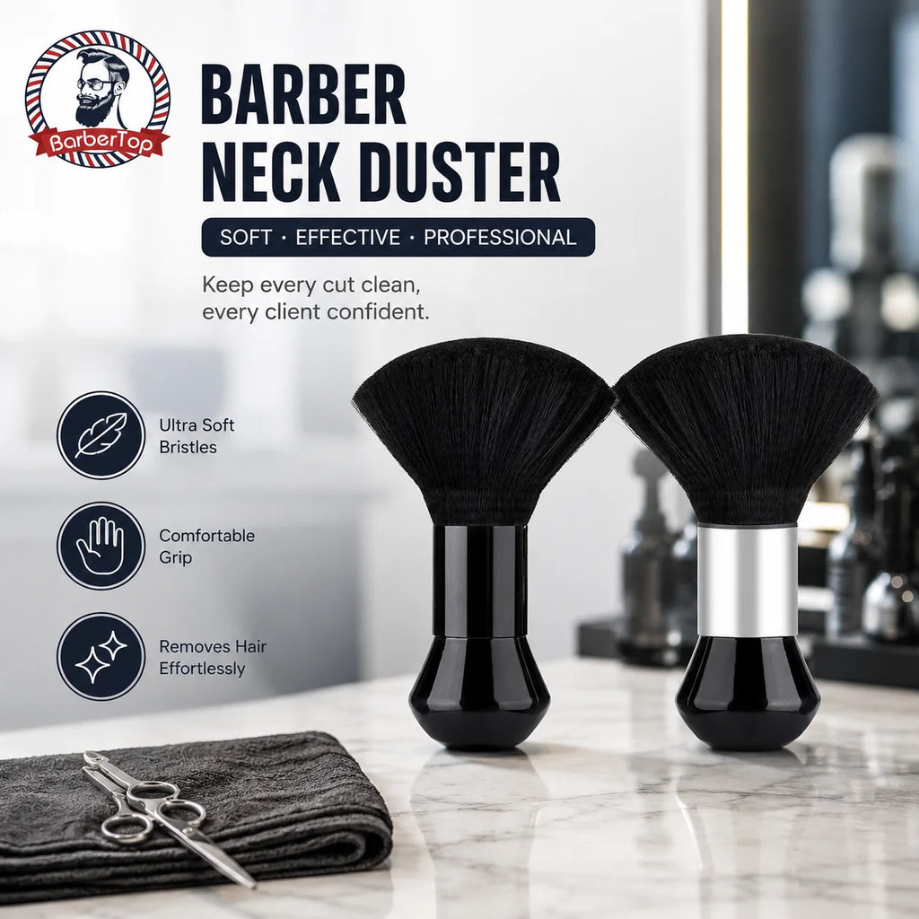 Soft Barber Neck Duster Brush – Salon Haircut Cleaning Tool